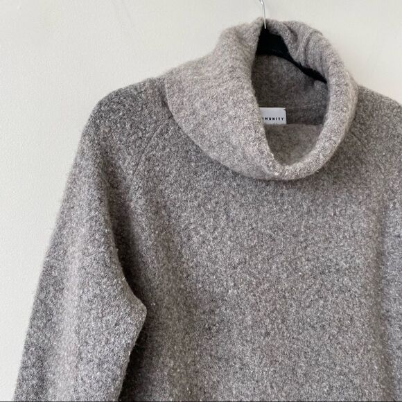 Aritiza-Community Plutarch Sweater Cowl Neck Long Sleeve Wool/Yak Blend - Picture 6 of 10